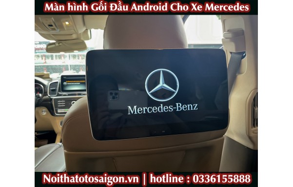 Màn hình gối sau xe mercedes