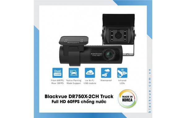 Camera hành trình Xe Tải cao cấp Blackvue DR750X-2CH TRUCK